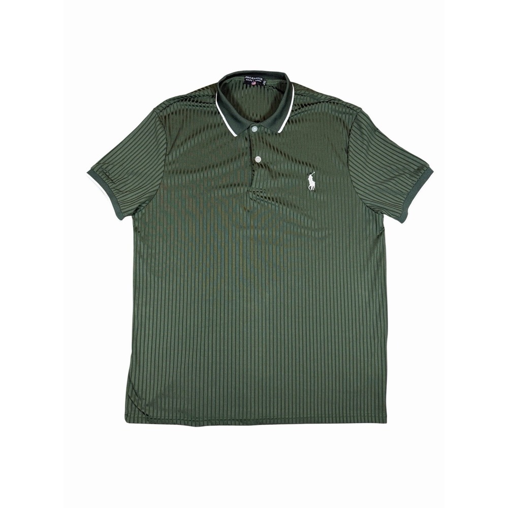 Polo Ralph Lauren Jeans Co Big Pony Polo Shirt Mens 2XL (fits XL) Green Striped